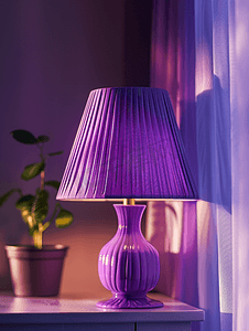 紫色灯罩室内物体纸反射灯罩肋条