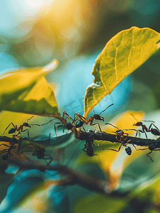 户外自然的黑蚂蚁