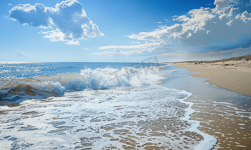 海浪拍打着科德角海岸