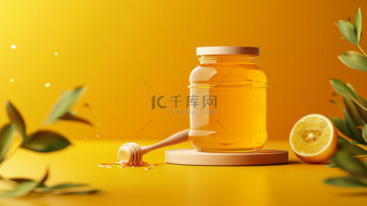 黄色蜂蜜单调合成创意素材背景