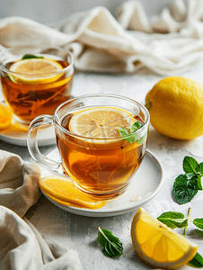 姜柠檬维生素减肥茶