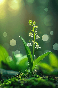 绿色植物花朵摄影照片_花朵摄影图写实绽放照片