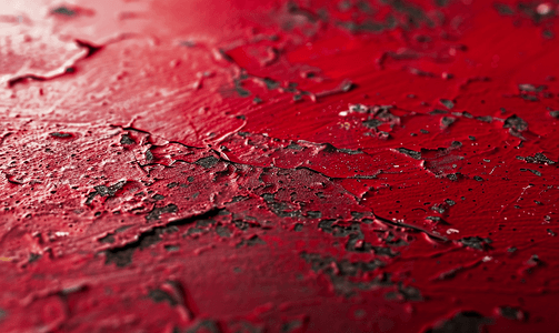 红漆金属表面局部生锈划痕有选择性聚焦