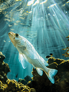水下的白鲻鱼