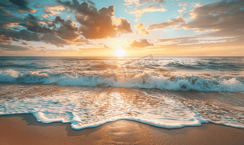 奥尔良奥尔良摄影照片_日落时科德角海岸令人惊叹的海滩