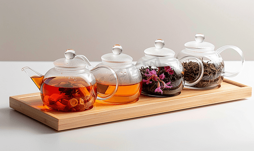 透明茶壶托盘与凉茶