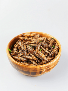 油炸昆虫富含蛋白质食品竹虫虫酥