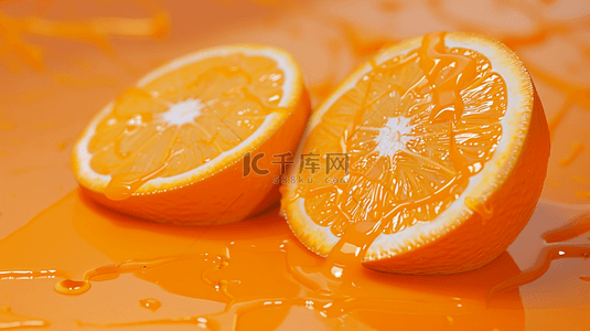 对半背景图片_桌面水果橙子切开摆放的背景