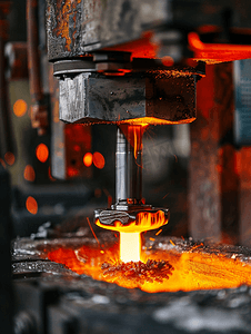 大型机械锤机热钢锻造工艺特写图