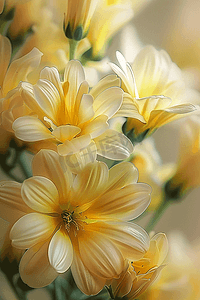黄色写真花朵盛开摄影图