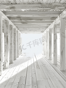 人的线条摄影照片_由交叉木板制成的白色漆木柱