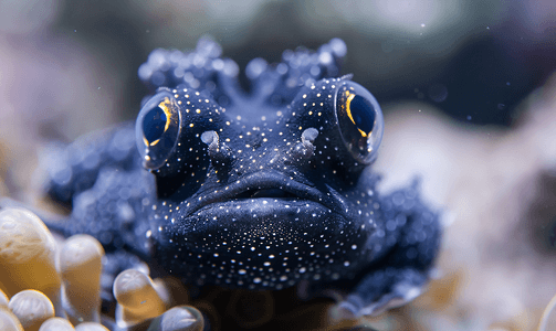 水下黑色大青蛙鱼