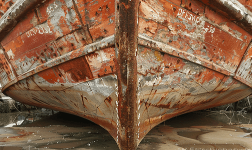 老船吃水按船体比例编号水线与底部龙骨之间的距离