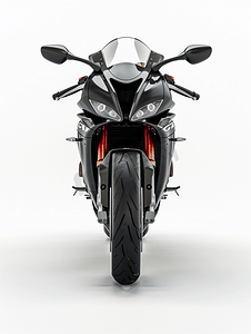 摩托车宝马水鸟摄影照片_白色背景下孤立的关键摩托车