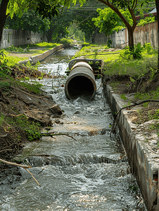 运河污水泰国脏水管道
