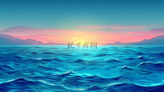 生气的小女生背景图片_绘画艺术海岸海面海浪风格的背景