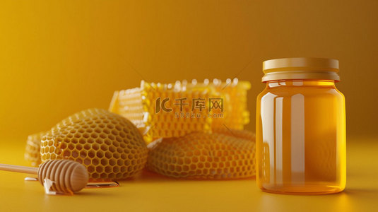 蜂蜜素材背景图片_黄色蜂蜜单调合成创意素材背景