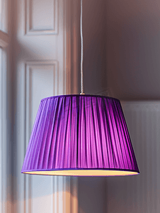 紫色灯罩室内物体纸反射灯罩肋条