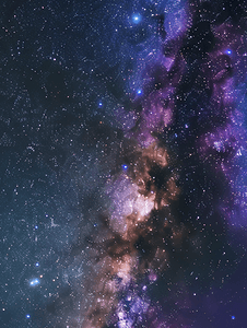宇宙星光摄影照片_夜空星空星座和星云在太空中