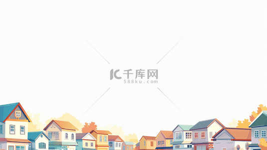 房屋建筑背景图片_绘画房屋建筑村庄的背景