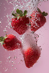 草莓写实水果摄影图照片