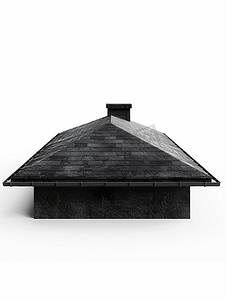屋顶覆盖着现代扁平沥青防水涂层与白色隔离