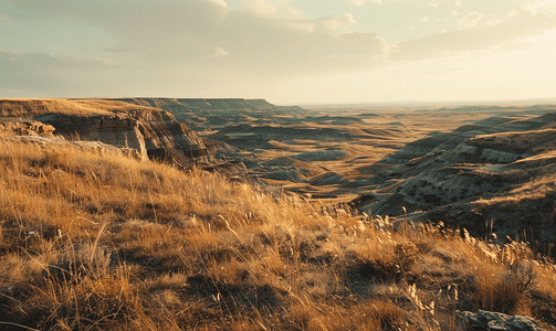 达科他州摄影照片_北达科他州风景秀丽的高原