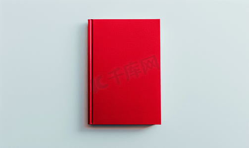 孤立在白色背景上的空白红书封面
