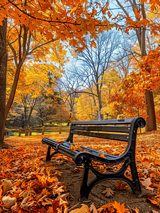 安全假期摄影照片_马萨诸塞州世界尽头公园美丽的秋叶