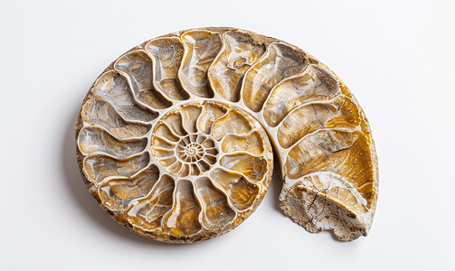 分离的化石菊石壳的截止