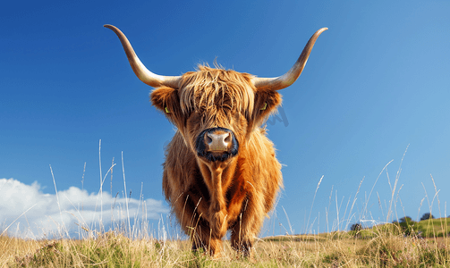牧场上的苏格兰高地牛