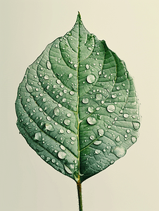 雨水滴摄影照片_科罗莫叶上的水滴非常大尺寸的叶子墨西哥