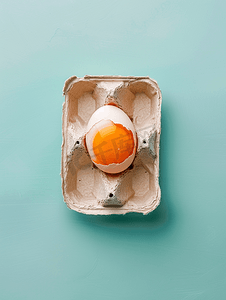 西餐饭桌食物摄影照片_空包装中的鸡蛋剩余产品剩余食物