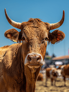 贝加莫山谷最大的牲畜展览会牲畜博览会