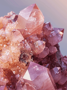 粉红色花岗岩矿物具有分离的结晶内含物