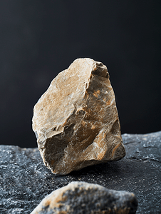 地质科考摄影照片_黑色粗糙的粉笔石