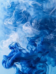 神秘摄影照片_蓝色烟雾背景