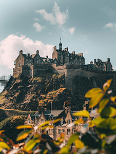 爱丁堡城堡的景色