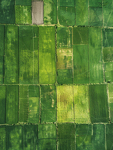 空地等待种植的绿色农田航拍照片