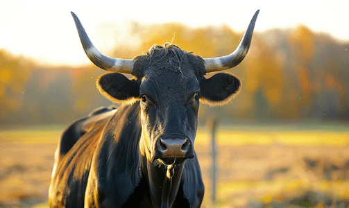 宾夕法尼亚州农场的黑牛