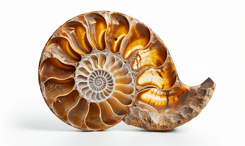 孤立的化石菊石壳
