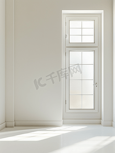 真正的现代房屋窗框被孤立在白色背景上