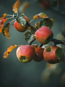 以美丽果枝苹果树为主题的摄影