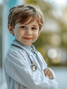 医生和婴儿护士保健男生儿童男性身体医院童年医疗医师