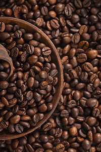 海报咖啡摄影照片_咖啡豆创意海报