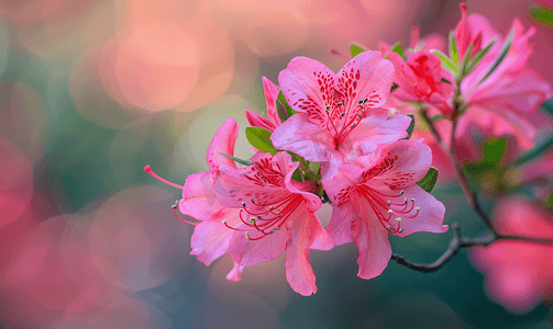 贺卡花朵摄影照片_韦格尔美丽的粉红色花朵