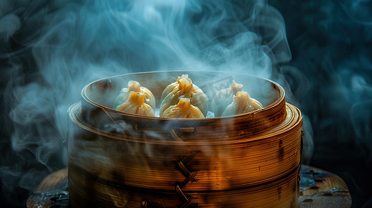 蒸笼包饺子美食摄影摄影照片
