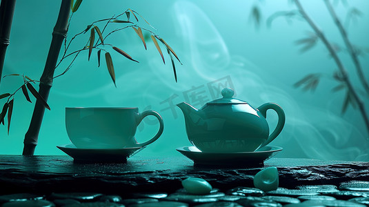中式国风茶壶的摄影高清摄影图