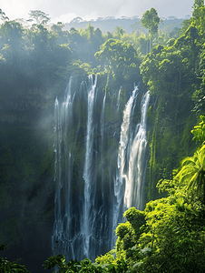 ai绿色矢量图标摄影照片_美丽的瀑布美丽的瀑布的镜头与搜索引擎