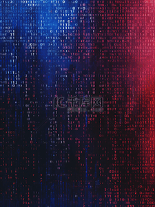 红色互联网科技背景图片_深蓝红色技术二进制代码背景